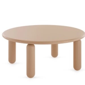 Masuta Kartell Undique Mas design Patricia Urquiola 85x85x30cm baza lemn top MDF pudra