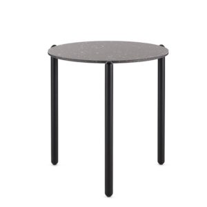 Masuta Kartell Undique design Patricia Urquiola 48x51x51cm baza metalica top ceramic negru Terrazzo