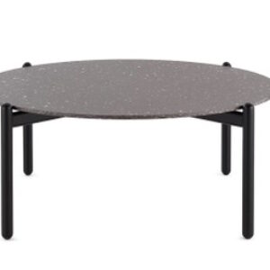 Masuta Kartell Undique design Patricia Urquiola 85x91x37cm baza metalica top ceramic negru Terrazzo