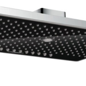 Palarie de dus Hansgrohe Rainmaker Select 460 cu 3 jeturi negru-crom si brat de perete 460mm