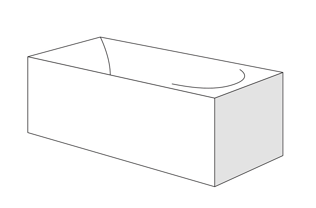 Panou lateral Radaway pentru cazi rectangulare 80cm h56cm