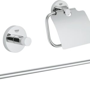 Set 3 accesorii baie Grohe Essentials Guest 3-in-1 crom