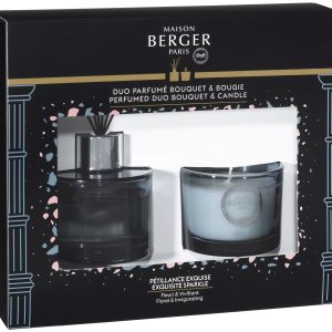 Set Berger mini Duo Olympe cu difuzor parfum 80ml + lumanare parfumata 80g Exquisite Sparkle