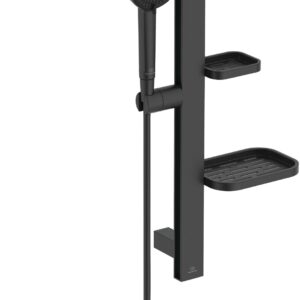 Set de dus Ideal Standard IdealRain Alu+ cu para de dus furtun 175cm si bara de dus 60cm negru