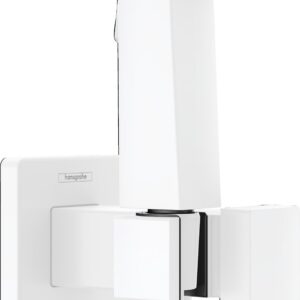 Set dus igiena intima Hansgrohe Bidette E EcoSmart+ 1 jet furtun si robinet cu agatatoare necesita corp incastrat alb mat