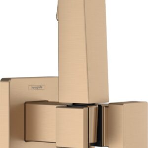 Set dus igiena intima Hansgrohe Bidette E EcoSmart+ 1 jet furtun si robinet cu agatatoare necesita corp incastrat bronz periat