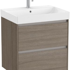 Set mobilier Roca Ona cu dulap baza cu doua sertare 60cm si lavoar ulm inchis