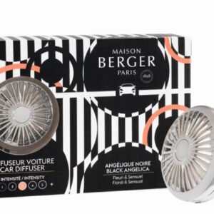 Set odorizant masina Berger Illusion Silver + rezerva ceramica Angelique Noire
