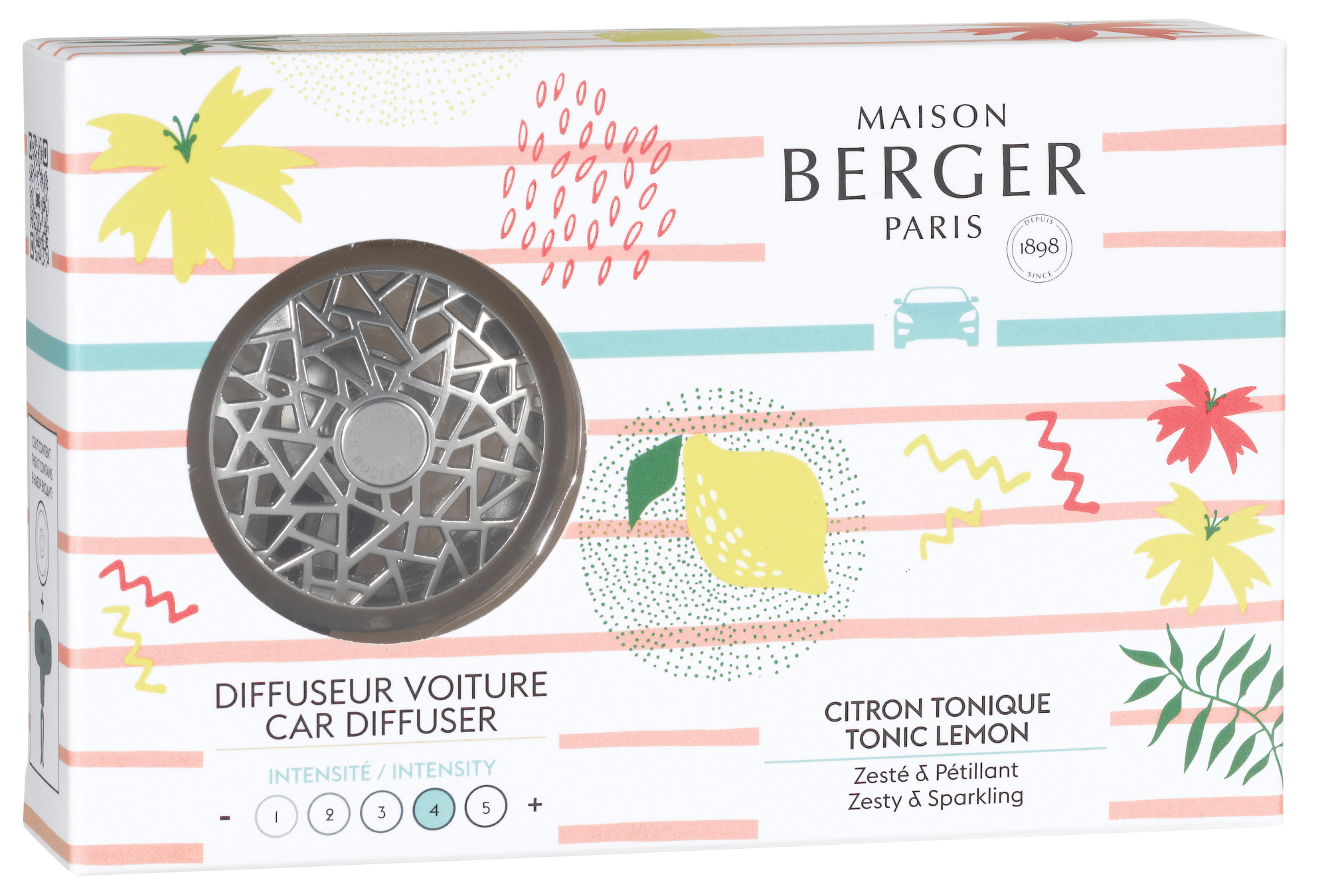 Set odorizant masina Berger Riviera + rezerva ceramica Citron Tonique