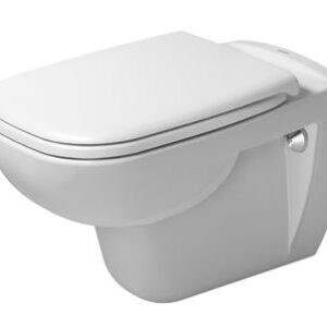 Set vas WC suspendat Duravit D-Code 54.5x35.5cm si capac inchidere lenta