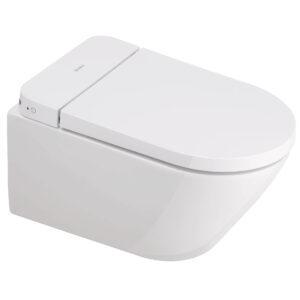 Set vas WC suspendat Duravit D-Neo Compact si capac slim SensoWash cu functie de bideu