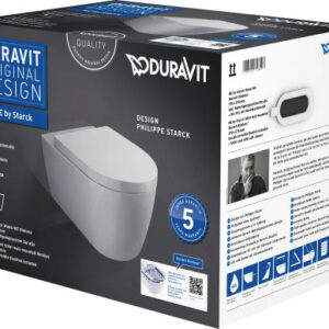 Set vas WC suspendat Duravit ME by Starck Rimless 57x37cm cu capac inchidere lenta