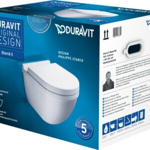 Set vas WC suspendat Duravit Starck 3 si capac inchidere lenta
