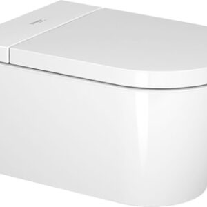 Set vas WC suspendat Duravit Starck f Lite compact 58cm si capac SensoWash cu functie de bideu