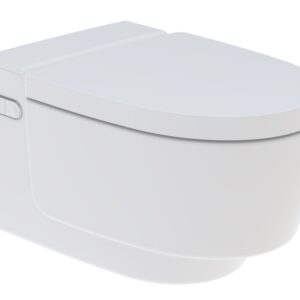 Set vas WC suspendat Geberit AquaClean Mera Comfort capac inchidere lenta si functie bideu electric