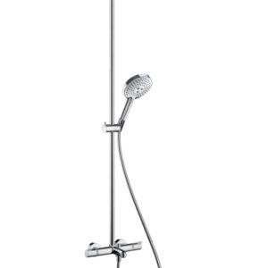 Showerpipe Hansgrohe Raindance Select S 240 cu baterie cada Ecostat Comfort si set dus cu 3 tipuri de jet