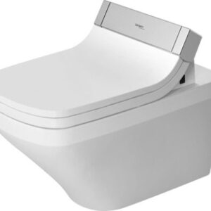 Vas WC suspendat Duravit DuraStyle Rimless 62cm pentru capac cu functie de bideu SensoWash finisaj WonderGliss