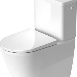 Vas wc Duravit D-Neo Rimless HygieneGlaze 37x65cm back-to-wall pentru rezervor asezat