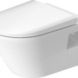 Vas wc suspendat Duravit D-Neo Rimless 37x54cm HygieneGlaze alb