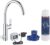 Baterie bucatarie Grohe Blue Pure Eurosmart cu pipa C si sistem filtrare starter kit crom