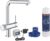 Baterie bucatarie Grohe Blue Pure Minta cu dus extractibil pipa L si sistem filtrare Ultrasafe starter kit crom