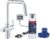 Baterie bucatarie Grohe Blue Pure Start cu pipa C sistem filtrare Ultrasafe starter kit crom