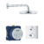 Baterie cada – dus termostatata Grohe Grohtherm Perfect cu montaj incastrat corp ingropat inclus set Tempesta 210 cu palarie si brat de dus de perete crom