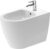 Bideu pe pardoseala Duravit ME by Starck back-to-wall 37x60cm alb