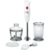 Blender de mana Bosch MSM24500 CleverMixx QuattroBlade 400W 1 viteza mini-tocator vas gradat tel alb