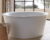 Cada rotunda freestanding Duravit White Tulip 140cm alb