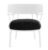 Fotoliu Kartell A.I. Lounge design Philippe Starck cadru alb perna Boucle Black