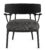 Fotoliu Kartell A.I. Lounge design Philippe Starck cadru negru perna Panamino Basic Gri Charcoal