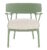 Fotoliu Kartell A.I. Lounge design Philippe Starck cadru verde perna Boucle White