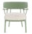 Fotoliu Kartell A.I. Lounge design Philippe Starck cadru verde perna Panamino Basic White