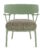 Fotoliu Kartell A.I. Lounge design Philippe Starck cadru verde perna Texture Grey