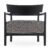 Fotoliu Kartell Cara Mat design Philippe Starck & Sergio Schito cadru negru perna Fancy Black-Beige