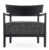 Fotoliu Kartell Cara Mat design Philippe Starck & Sergio Schito cadru negru perna Solid Charcoal