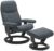 Fotoliu cu taburet Stressless Consul Classic M cadru Grey tapiterie piele Batik Atlantic Blue