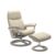 Fotoliu cu taburet Stressless Consul Signature M cadru Whitewash tapiterie piele Batik Cream