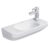 Lavoar asimetric Duravit DuraStyle 56x22cm orificiu baterie dreapta fara preaplin WonderGliss alb