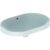 Lavoar oval Geberit VariForm Elliptic 60x40cm fara orificiu baterie montare in blat alb