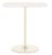 Masa Kartell Thierry Bistrot design Piero Lissoni 70x70x72cm baza metal blat sticla bej-alb