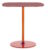 Masa Kartell Thierry Bistrot design Piero Lissoni 70x70x72cm baza metal blat sticla bordeaux