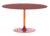 Masa Kartell Thierry XXL Round design Piero Lissoni 130x130x72cm baza metal blat sticla bordeaux