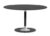 Masa Kartell Thierry XXL Round design Piero Lissoni 130x130x72cm baza metal blat sticla negru