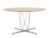 Masa Kartell Viscount of Wood design Philippe Stark d130 cm h72cm baza crom blat frasin