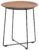 Masuta Kartell Al Wood design Philippe Stark d40cm h45.5cm frasin baza negru lemn inchis