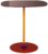 Masuta Kartell Thierry design Piero Lissoni 33x50x50cm baza metal blat sticla burgundy