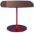 Masuta Kartell Thierry design Piero Lissoni 45x45x45cm baza metal blat sticla burgundy