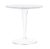 Masuta Kartell Tip Top design Philippe Starck & Eugeni Quitllet d48cm h50cm baza transparenta alb